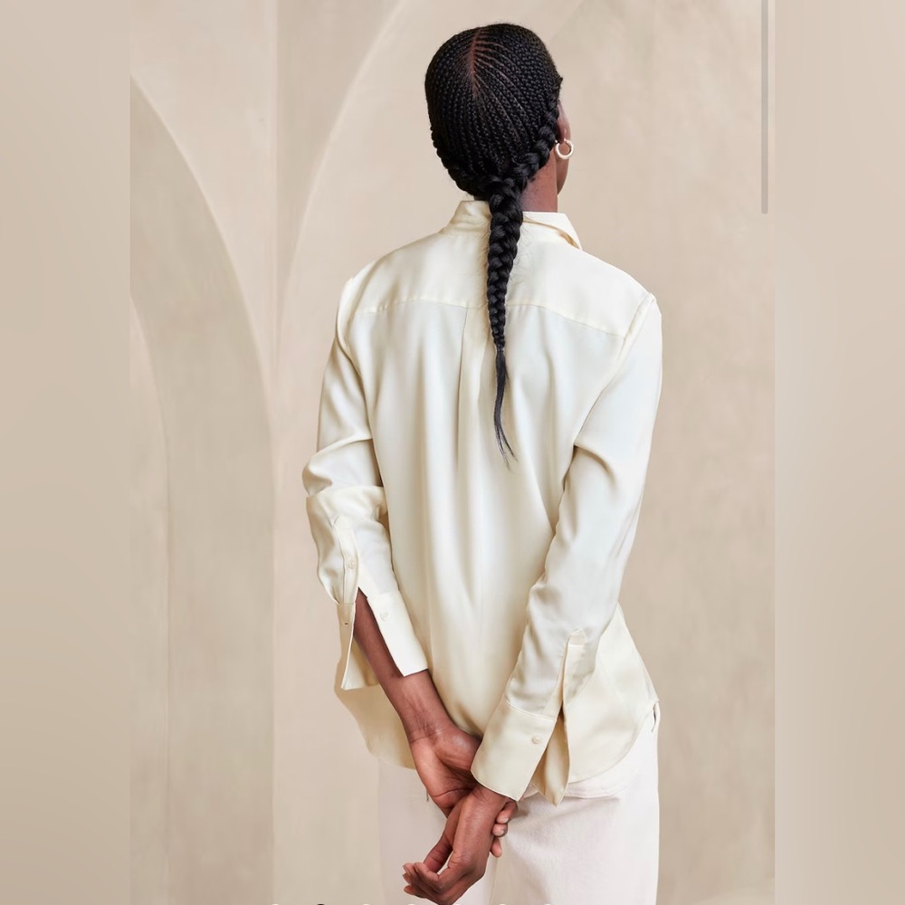 BANANA REPUBLIC SILKY CLASSIC SHIRT - Picture 4 of 6